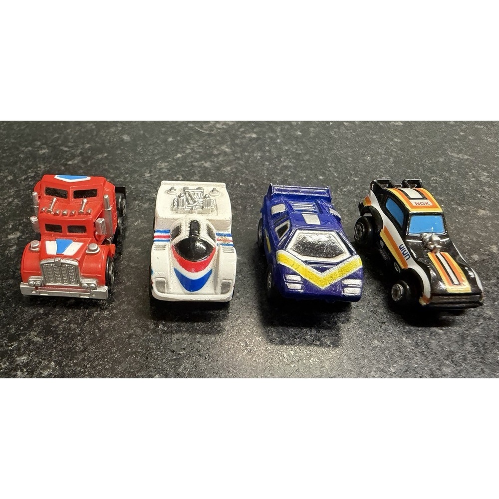 1989 Micro Machines Mel Appel Promo Cars Lot of 4 Custom Racer Indy Truck